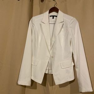 WHBM white crop jacket